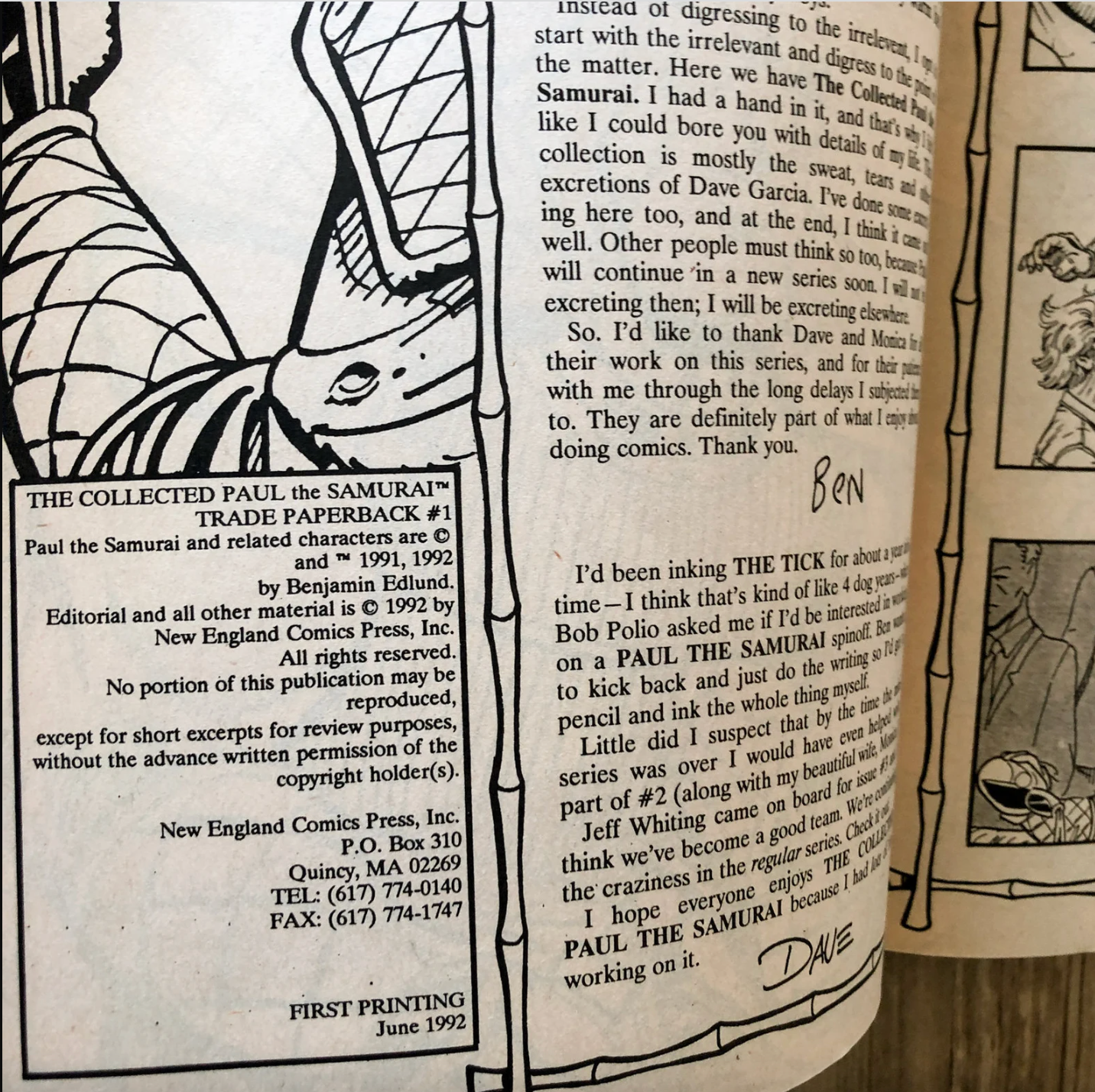 The Collected Paul the Samurai by Ben Edlund [FIRST EDITION OMNIBUS] 1992