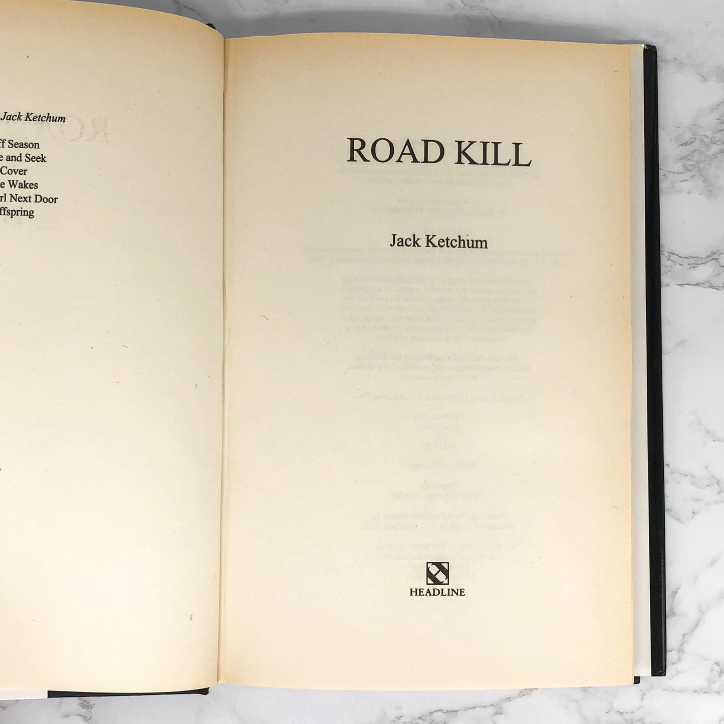 Road Kill by Jack Ketchum [U.K. FIRST EDITION] 1994 ❧ Headline