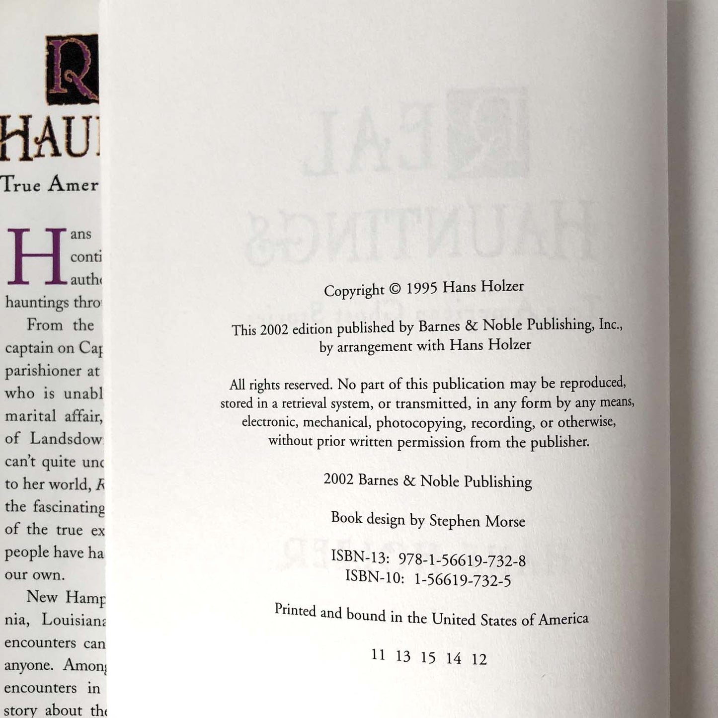 Real Hauntings: True American Ghost Stories by Hans Holzer [REVISED HARDCOVER / 2002]