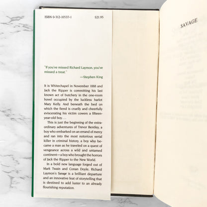 Savage by Richard Laymon [U.S. FIRST EDITION / FIRST PRINTING] 1994