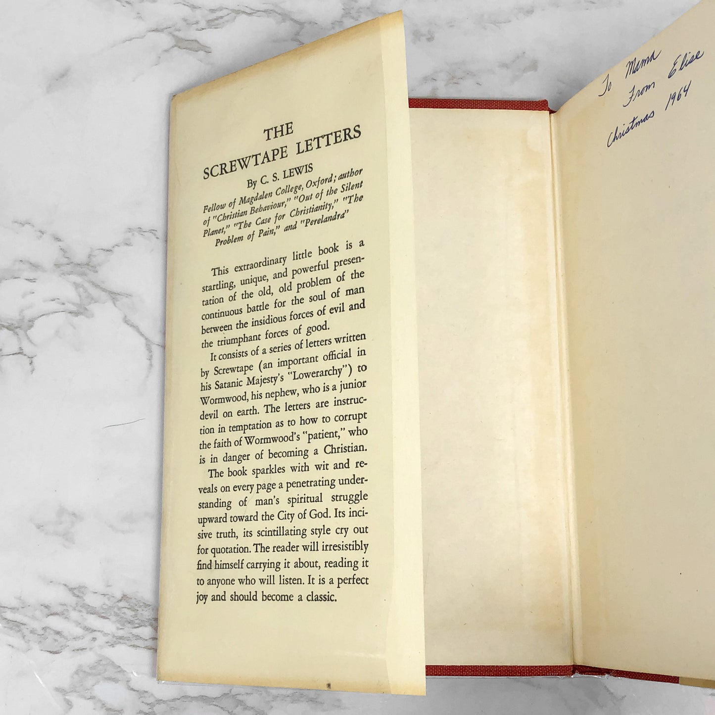 The Screwtape Letters by C.S. Lewis [U.S. FIRST EDITION] 1963 • 13th Printing • Macmillan