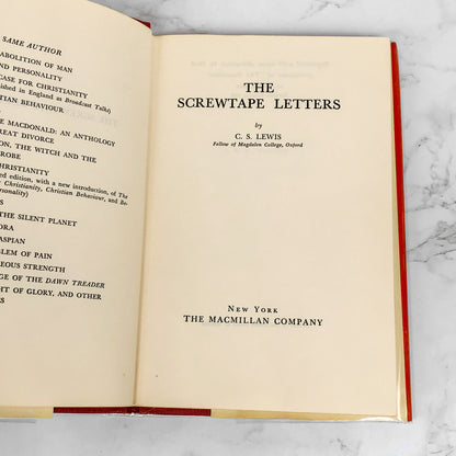 The Screwtape Letters by C.S. Lewis [U.S. FIRST EDITION] 1963 • 13th Printing • Macmillan