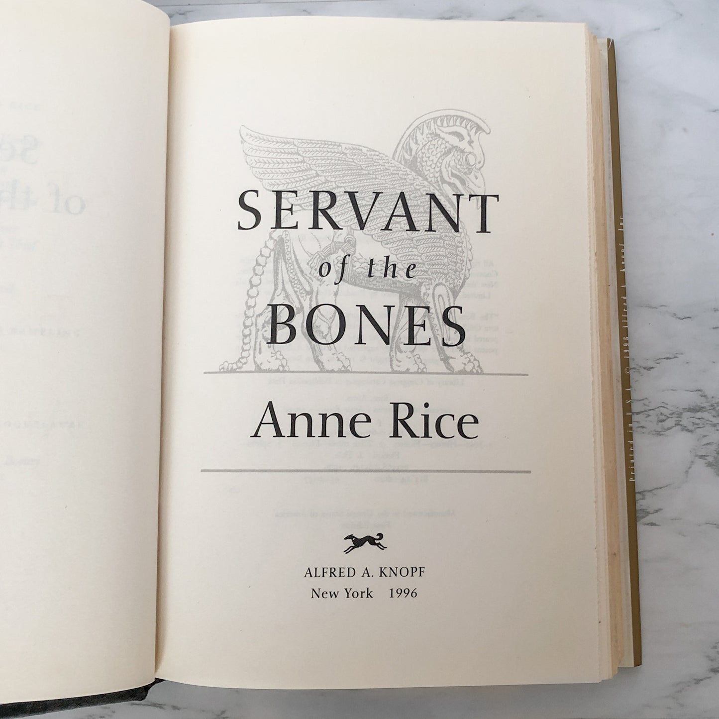 Servant of the Bones by Anne Rice SIGNED! [FIRST EDITION / 1996]