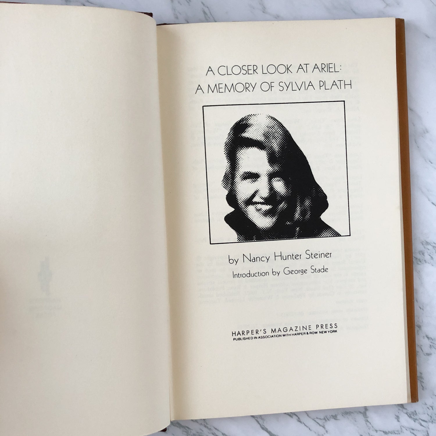 A Closer Look at Ariel: A Memory of Sylvia Plath by Nancy Hunter Steiner [FIRST EDITION] - Bookshop Apocalypse