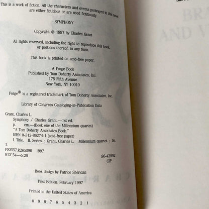 Symphony by Charles L. Grant [FIRST EDITION / FIRST PRINTING] 1997