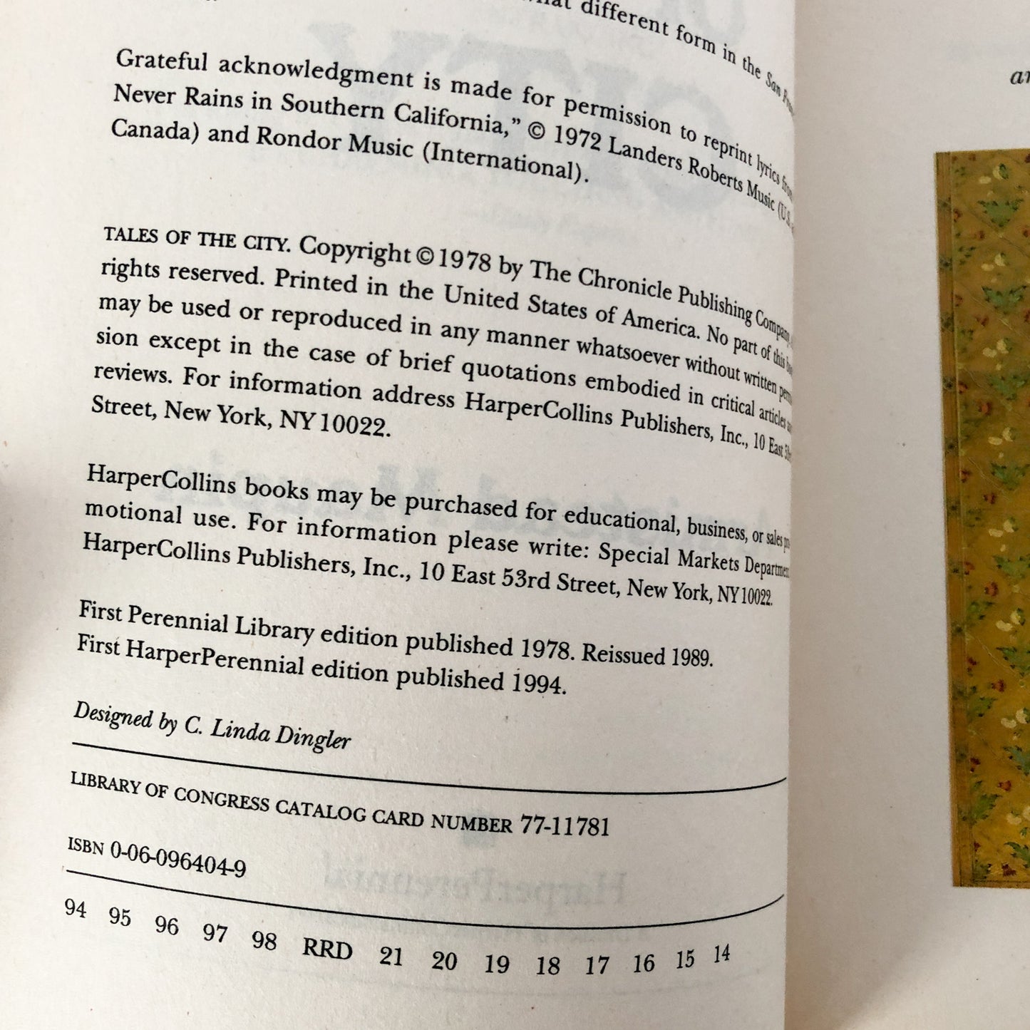 Tales of the City by Armistead Maupin SIGNED! [TRADE PAPERBACK] 1994 • HarperPerennial