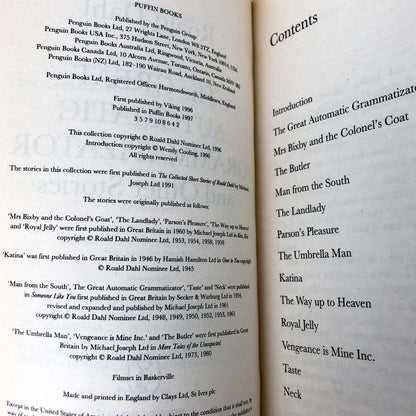 The Great Automatic Grammatizator & Other Stories by Roald Dahl [U.K. PAPERBACK] 1997