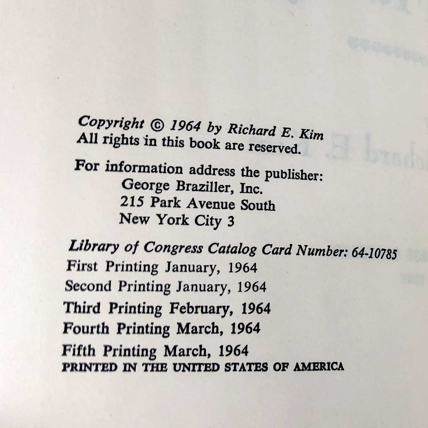 The Martyred by Richard E. Kim [FIRST EDITION] 1964