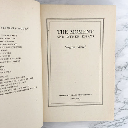 The Moment and Other Essays by Virginia Woolf [U.S. FIRST EDITION / 1948]
