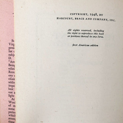 The Moment and Other Essays by Virginia Woolf [U.S. FIRST EDITION / 1948]