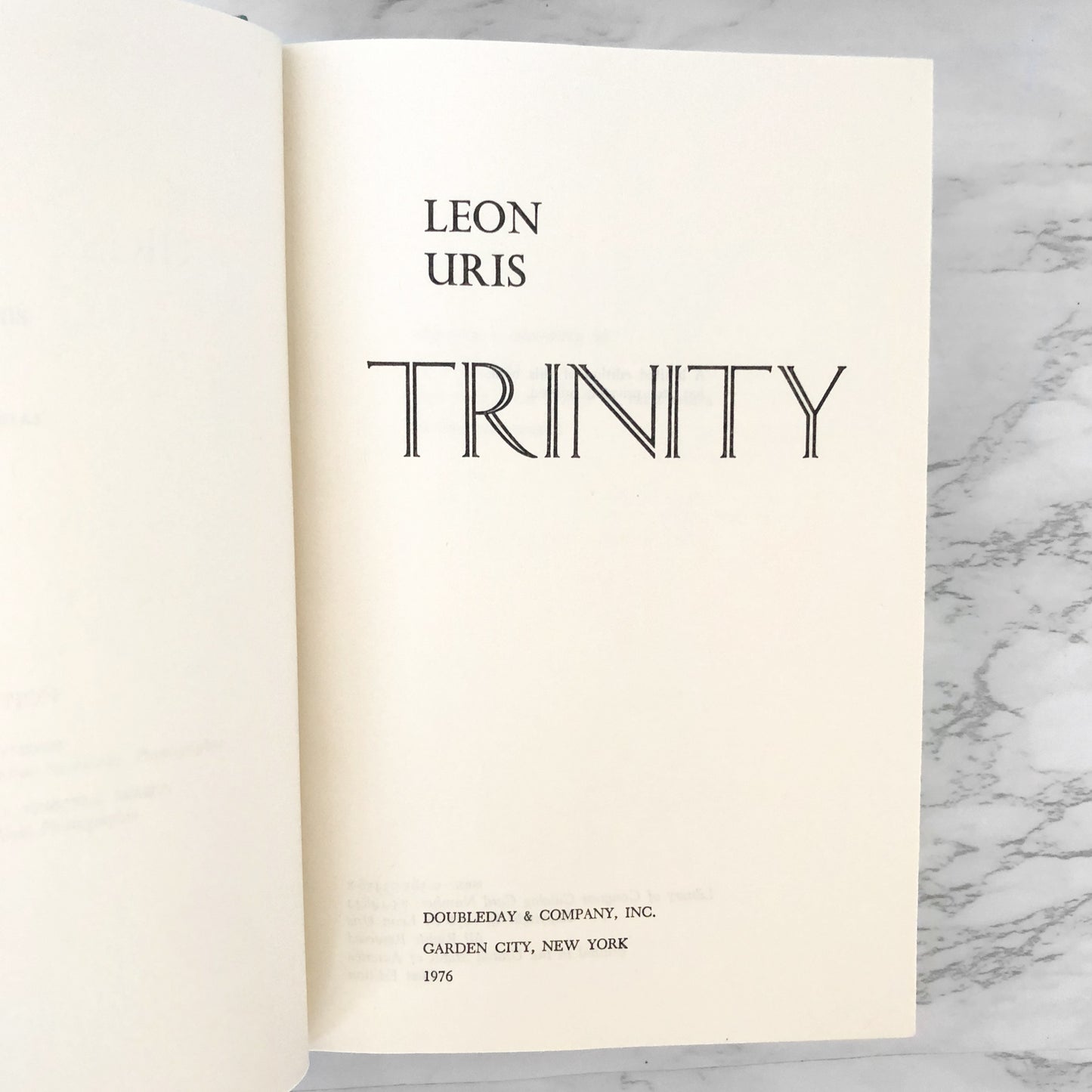 Trinity: A Novel of Ireland by Leon Uris SIGNED! [FIRST EDITION / FIRST PRINTING] 1976