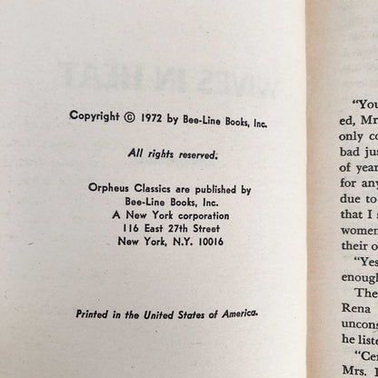 Wives in Heat by Anonymous [1972 SLEAZE PAPERBACK]