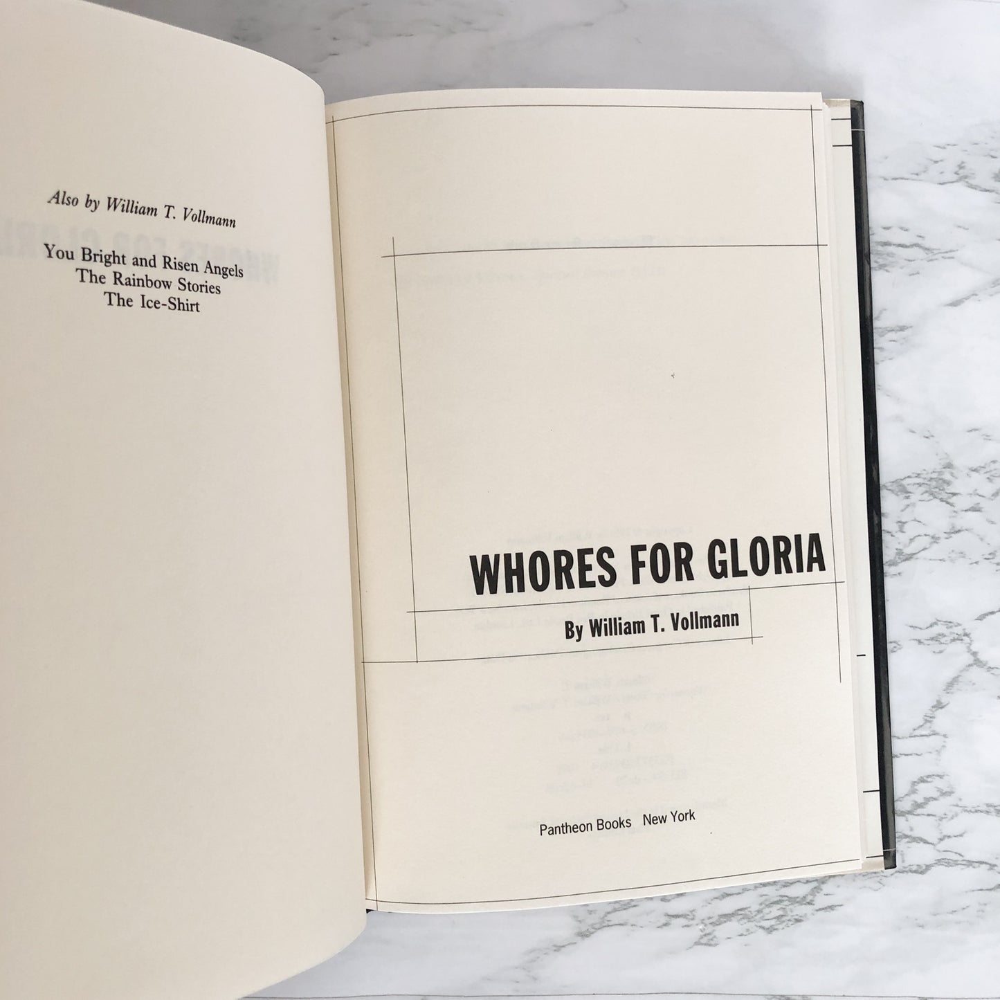 Whores For Gloria by William T. Vollman [FIRST EDITION / 1991]