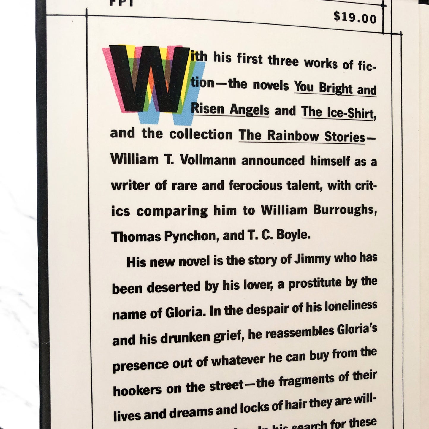 Whores For Gloria by William T. Vollman [FIRST EDITION / 1991]