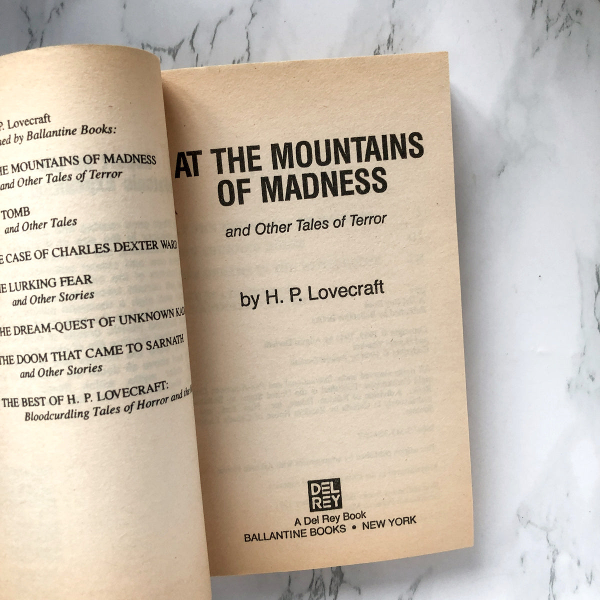 At The Mountains of Madness & Other Tales of Terror by H.P. Lovecraft [1990 PAPERBACK] - Bookshop Apocalypse