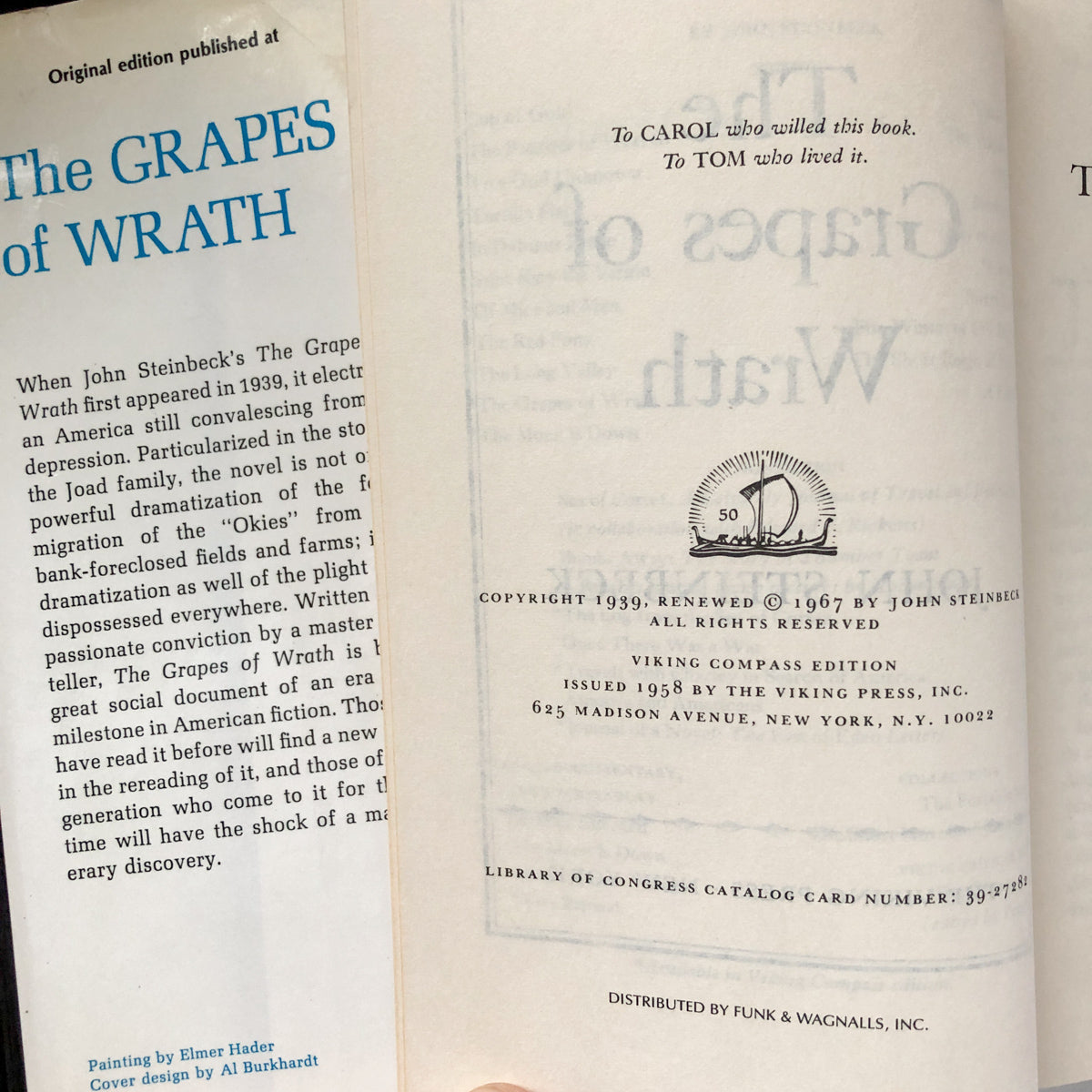 The Grapes of Wrath by John Steinbeck [1967 HARDCOVER] - Bookshop Apocalypse