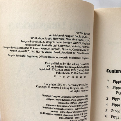 Pippi Longstocking by Astrid Lindgren [1978 TRADE PAPERBACK] - Bookshop Apocalypse