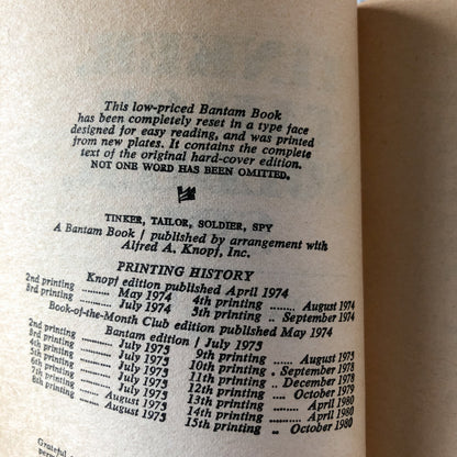 Tinker Tailor Soldier Spy by John Le Carré [1980 MOVIE TIE IN PAPERBACK] - Bookshop Apocalypse