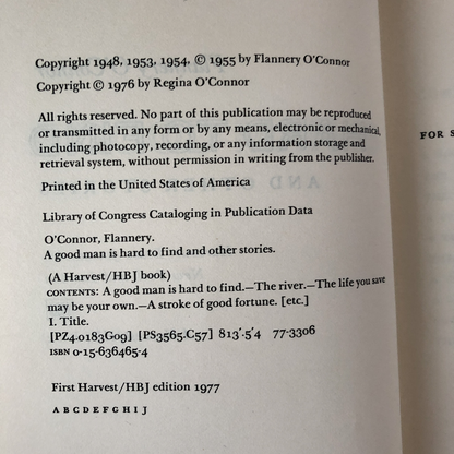 A Good Man is Hard to Find & Other Stories by Flannery O'Connor [1983 TRADE PAPERBACK] - Bookshop Apocalypse