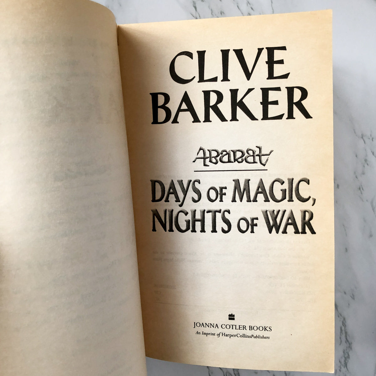 Abarat: Days of Magic, Nights of War by Clive Barker [2006 PAPERBACK] - Bookshop Apocalypse