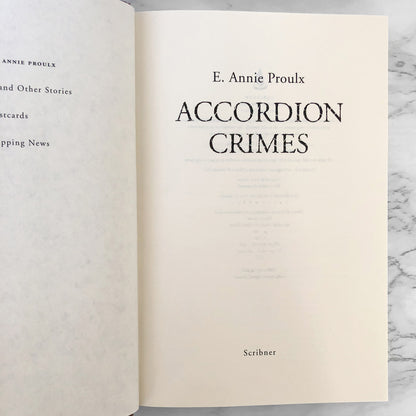 Accordion Crimes by E. Annie Proulx [FIRST EDITION / FIRST PRINTING] 1996