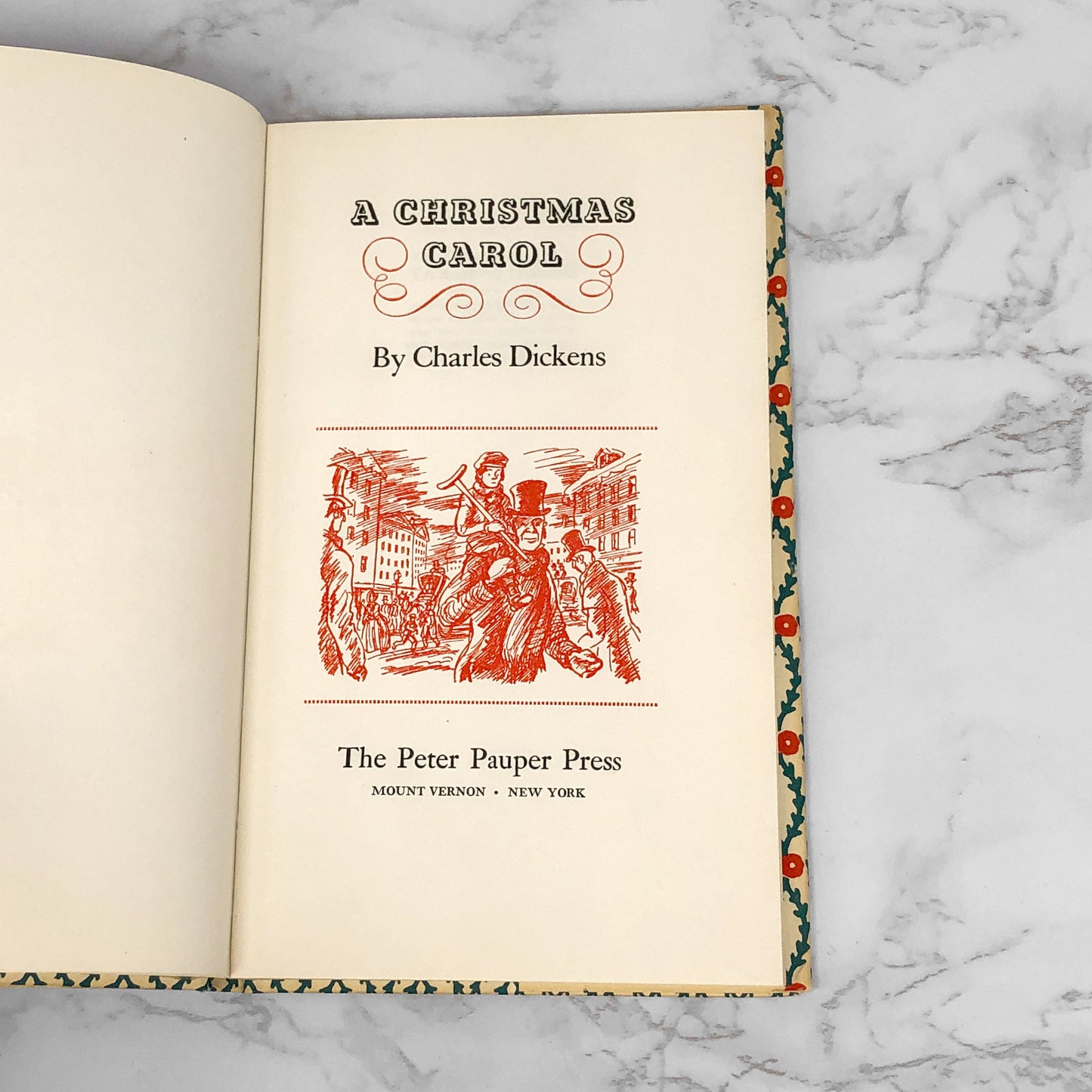 A Christmas Carol by Charles Dickens [1960 HARDCOVER] Peter Pauper Press