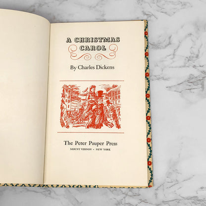 A Christmas Carol by Charles Dickens [1960 HARDCOVER] Peter Pauper Press