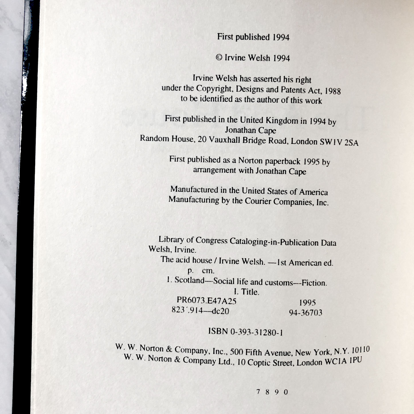 The Acid House by Irvine Welsh [FIRST PAPERBACK EDITION - 1995] - Bookshop Apocalypse