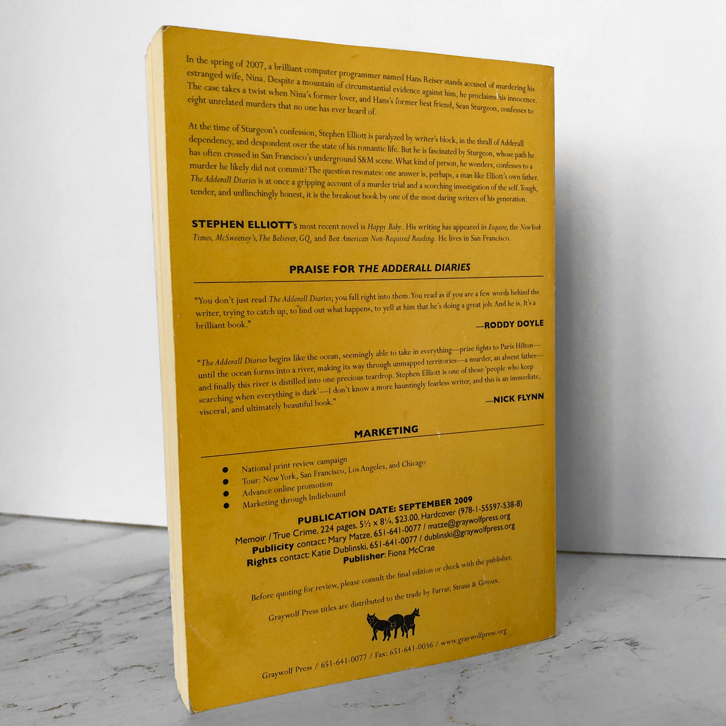 The Adderall Diaries by Stephen Elliott [SIGNED UNCORRECTED PROOF] - Bookshop Apocalypse