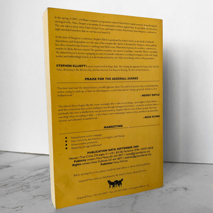 The Adderall Diaries by Stephen Elliott [SIGNED UNCORRECTED PROOF] - Bookshop Apocalypse