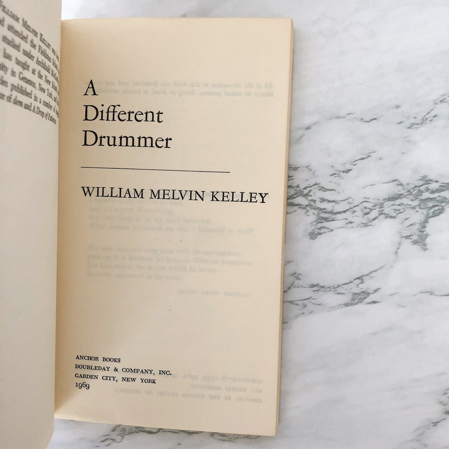 A Different Drummer by William Melvin Kelley [ANCHOR PAPERBACK / 1969]