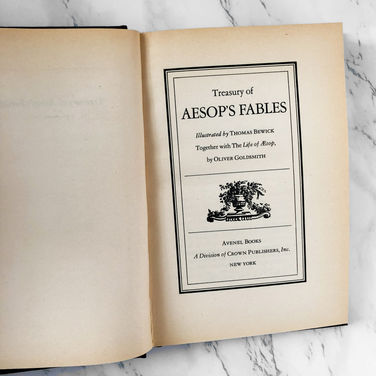 Treasury of Aesop's Fables by Oliver Goldsmith & Thomas Bewick [SPECIAL EDITION / 1973] - Bookshop Apocalypse