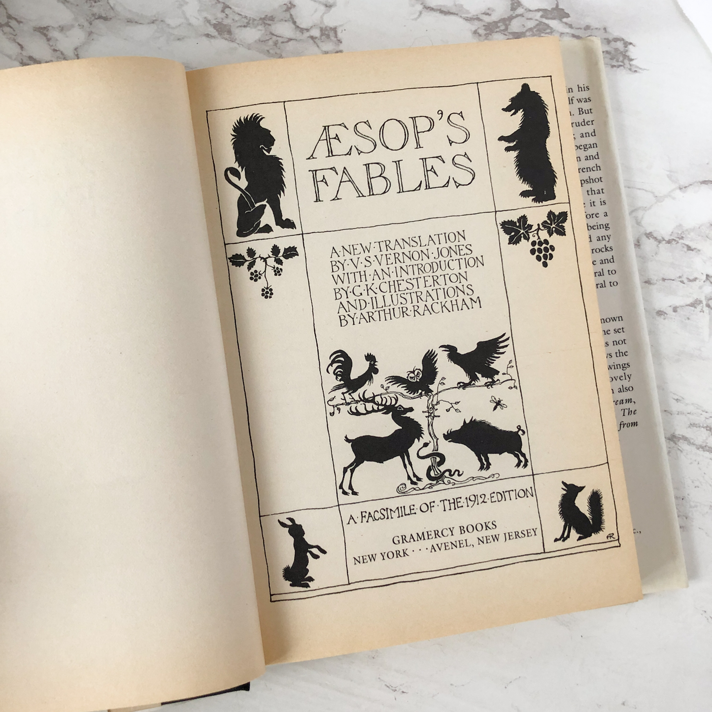 Aesop's Fables [FACSIMILE OF THE 1912 EDITION] V.S. Vernon Jones / Arthur Rackham - Bookshop Apocalypse
