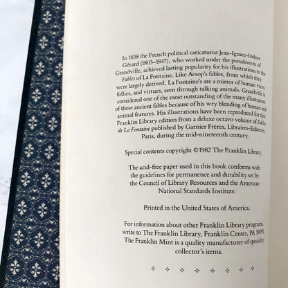 Aesop's Fables [THE FRANKLIN LIBRARY / 1982]