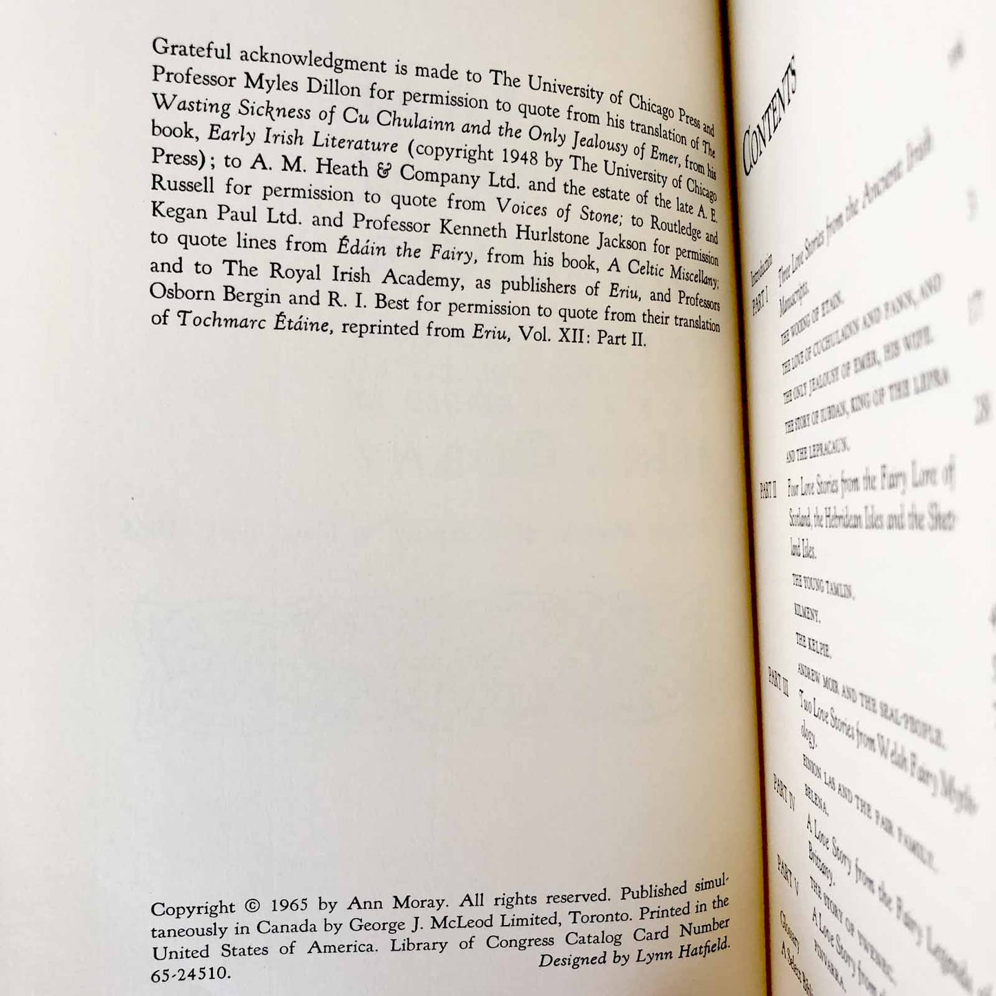 A Fair Stream of Silver: Love Tales from Celtic Lore by Ann Moray [FIRST EDITION] 1965