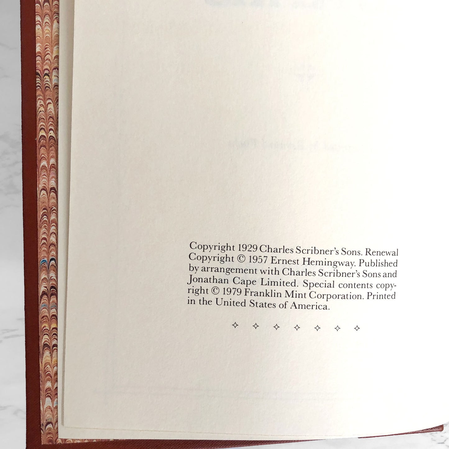 A Farewell to Arms by Ernest Hemingway [THE FRANKLIN LIBRARY / 1979]