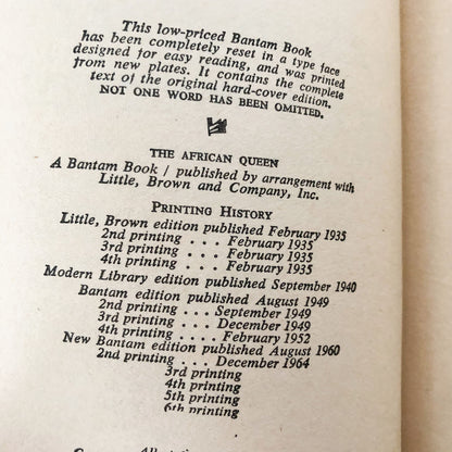 The African Queen by C.S. Forester [1964 PAPERBACK]