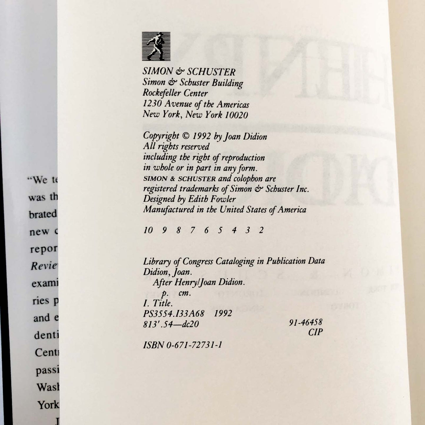 After Henry by Joan Didion [FIRST EDITION / 1992]