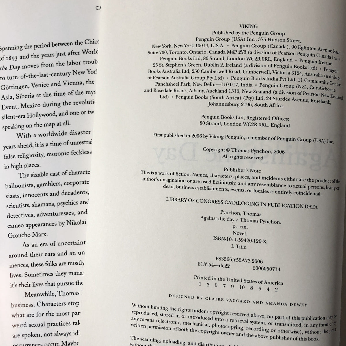 Against The Day by Thomas Pynchon [FIRST EDITION / FIRST PRINTING] - Bookshop Apocalypse