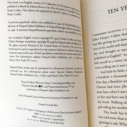 The Alchemist by Paulo Coelho [10th ANNIV. PAPERBACK / 1998]