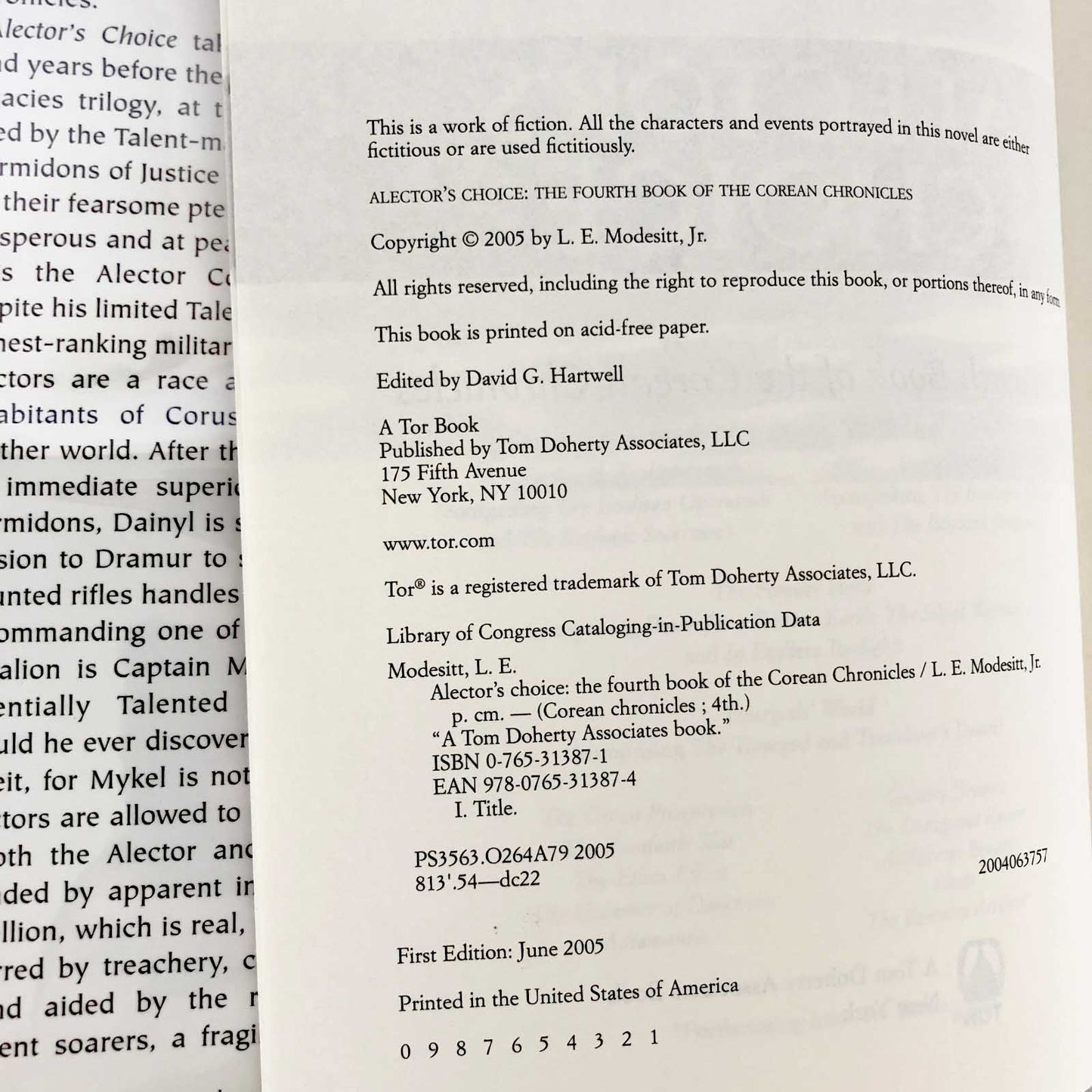 Alector's Choice by L.E. Modesitt Jr. SIGNED! [FIRST EDITION / FIRST PRINTING]