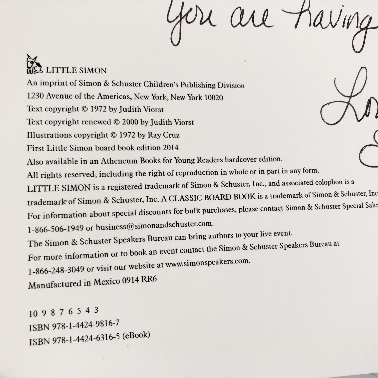 Alexander and the Terrible, Horrible, No Good, Very Bad Day by Judith Viorst [BOARD BOOK] - Bookshop Apocalypse