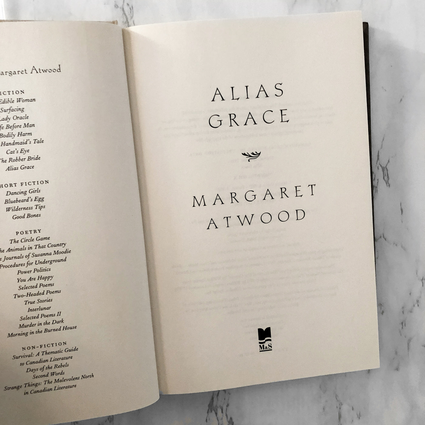 Alias Grace by Margaret Atwood [CA FIRST EDITION / FIRST PRINTING]