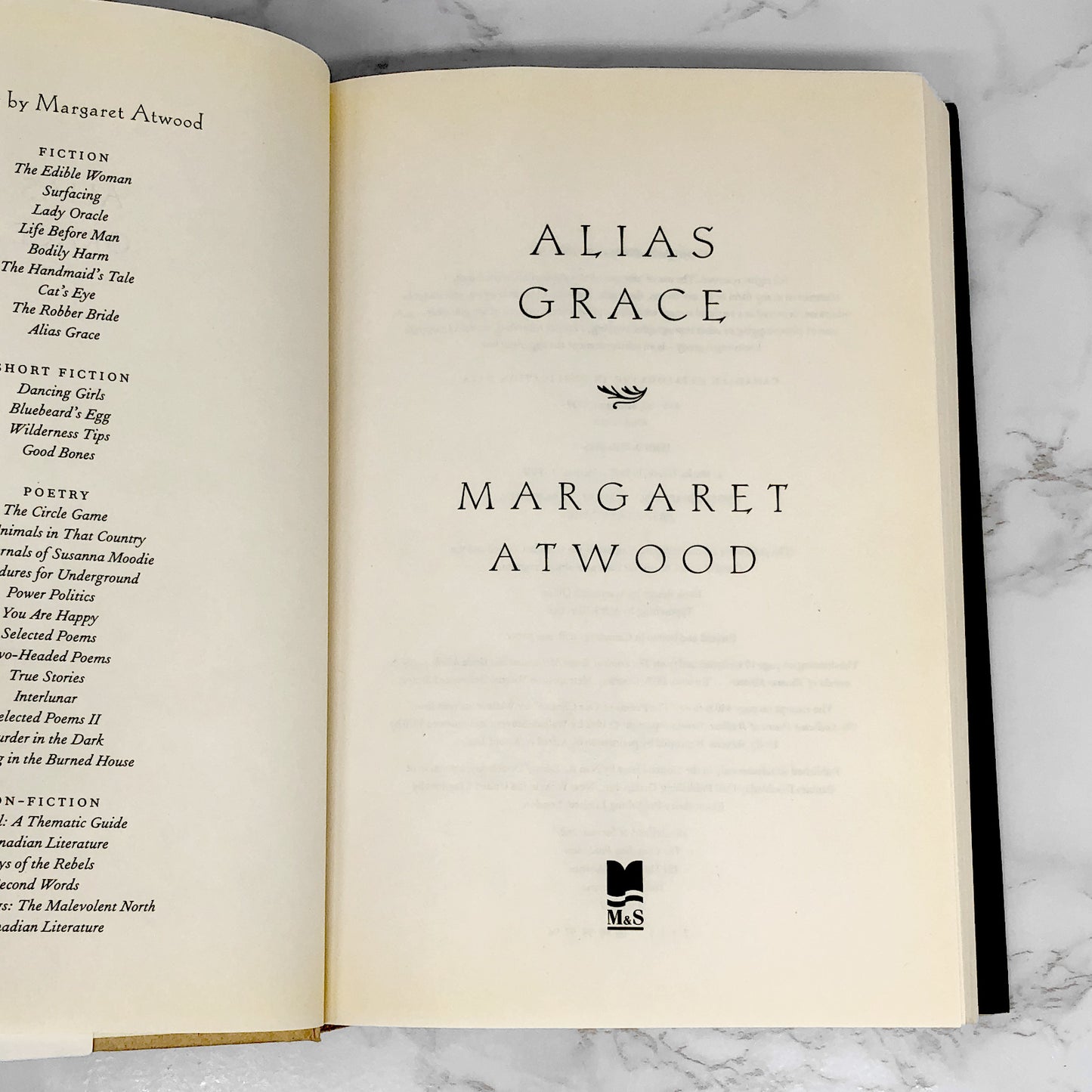 Alias Grace by Margaret Atwood [CANADIAN FIRST EDITION] 1996 • Mcclelland & Stewart