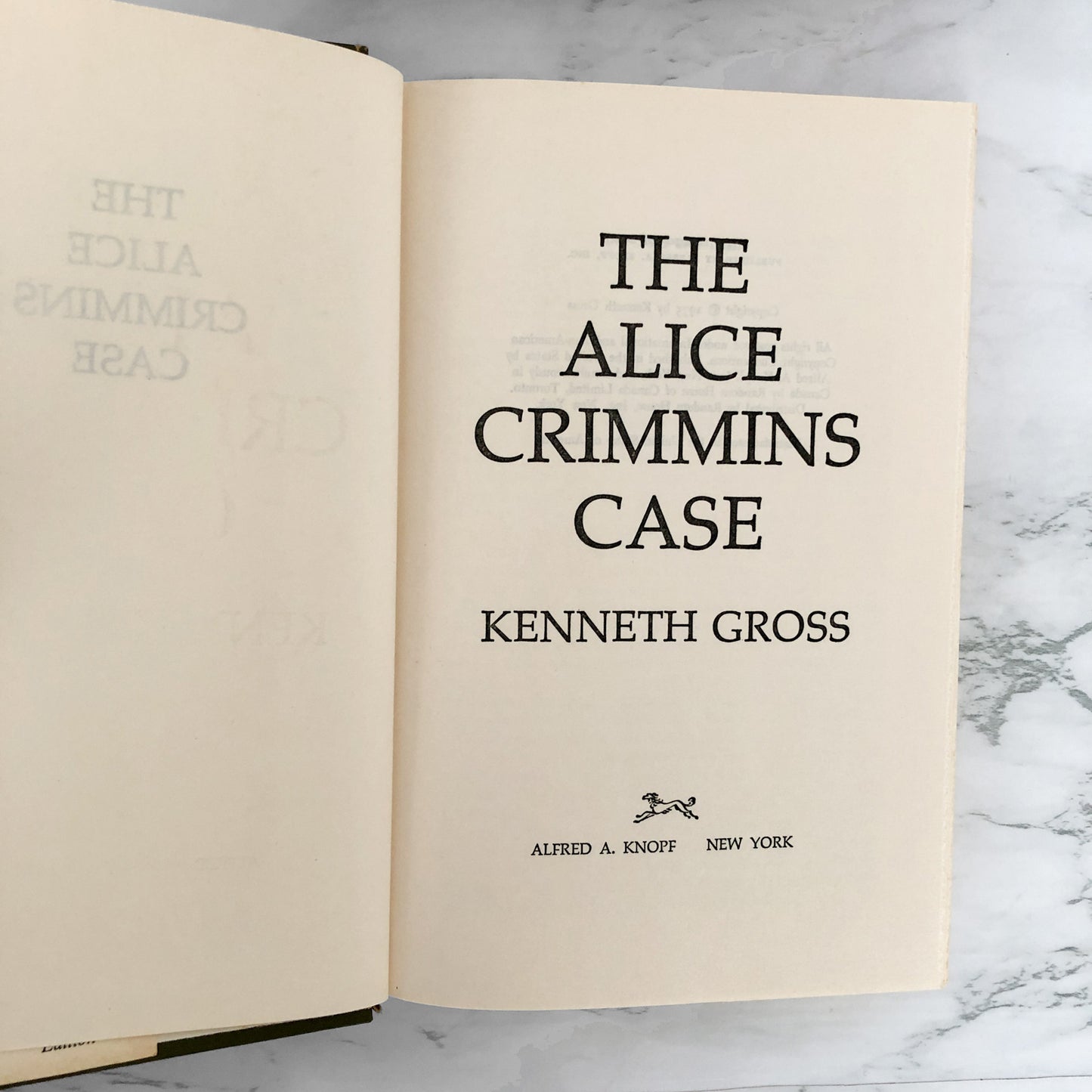 The Alice Crimmins Case by Kenneth Gross [BOOK CLUB EDITION / 1975]