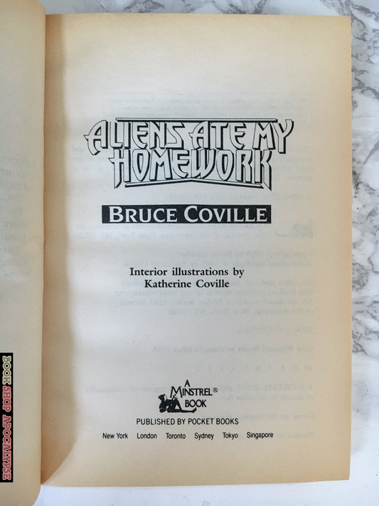Aliens Ate My Homework by Bruce Coville [1993 PAPERBACK] - Bookshop Apocalypse