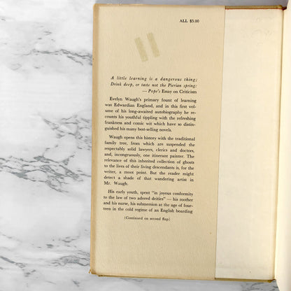 A Little Learning: An Autobiography by Evelyn Waugh [FIRST EDITION • FIRST PRINTING] 1964