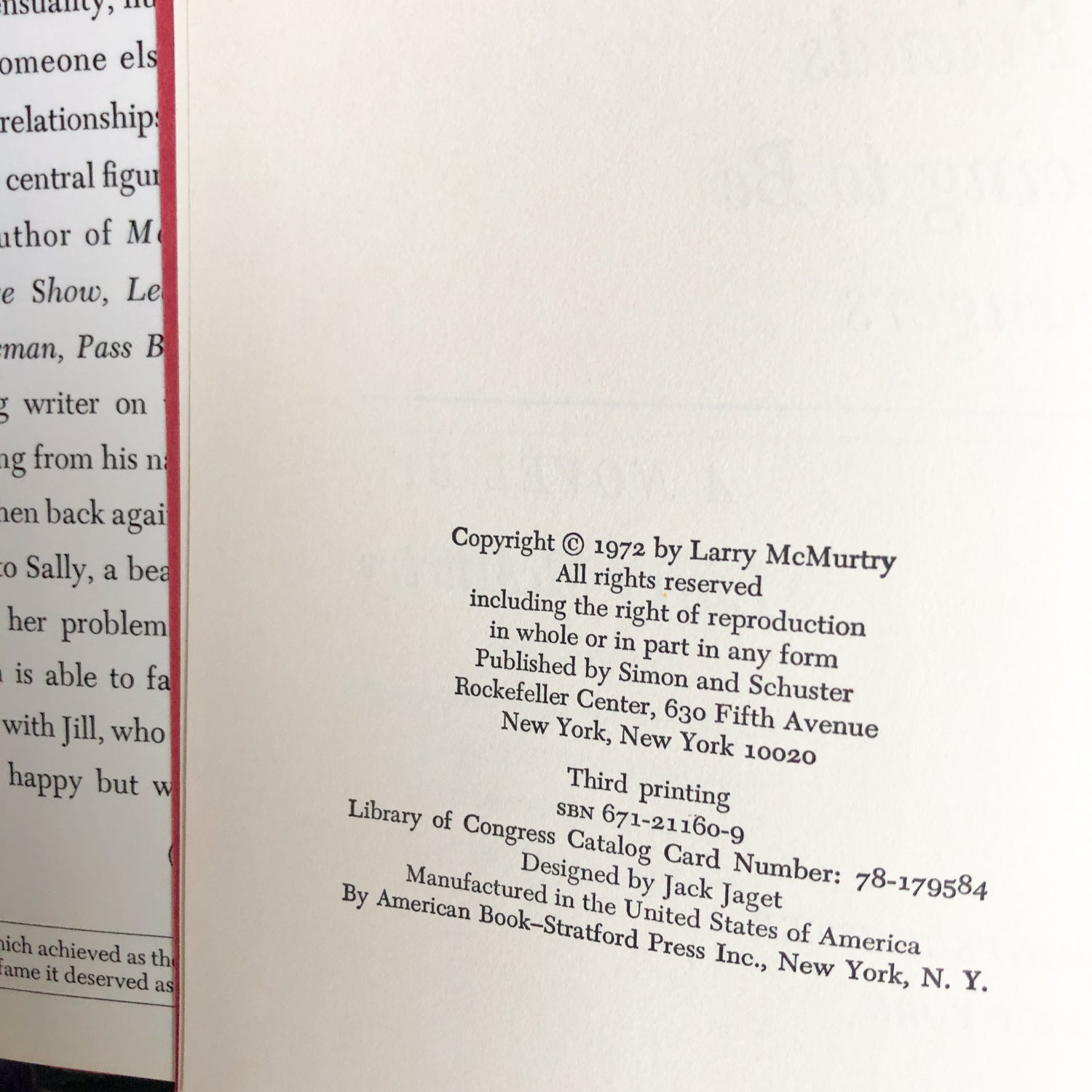 All My Friends are Going to Be Strangers by Larry McMurtry [FIRST EDITION / 1972] - Bookshop Apocalypse