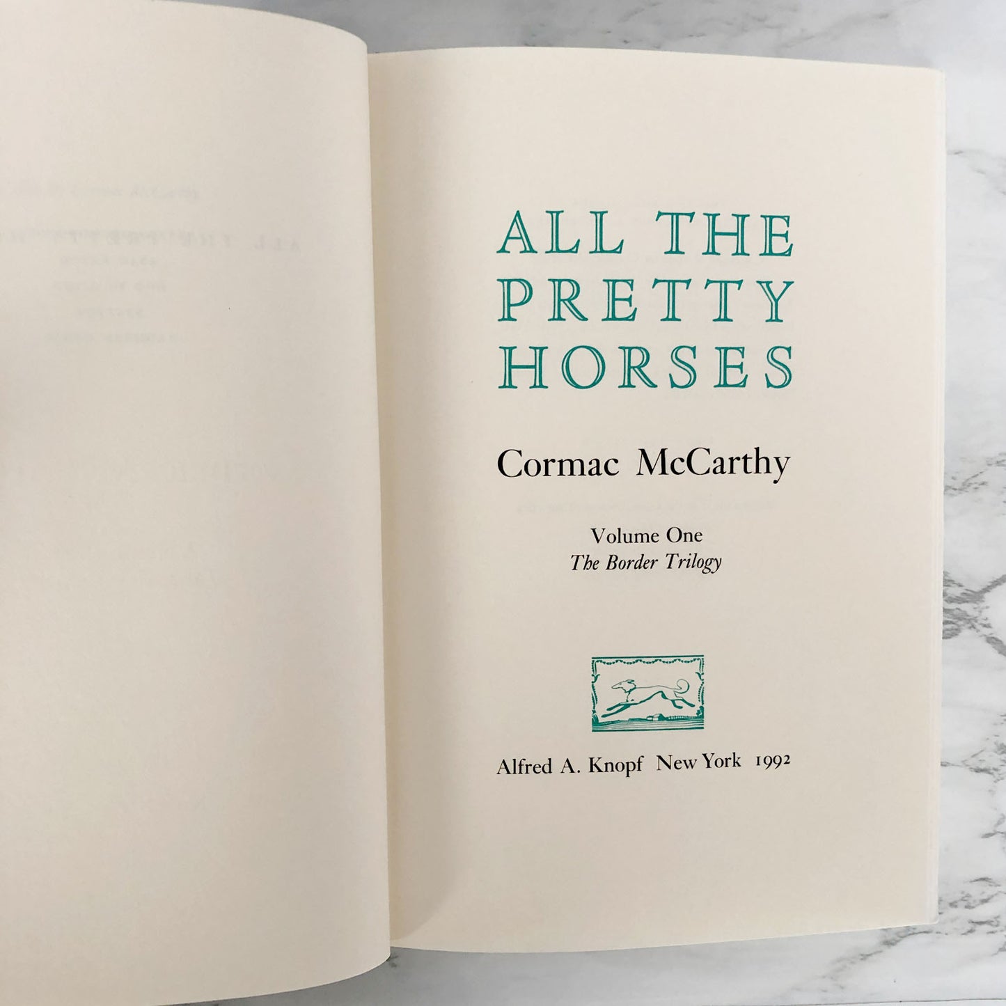 All the Pretty Horses by Cormac Mccarthy [FIRST EDITION / 1992]