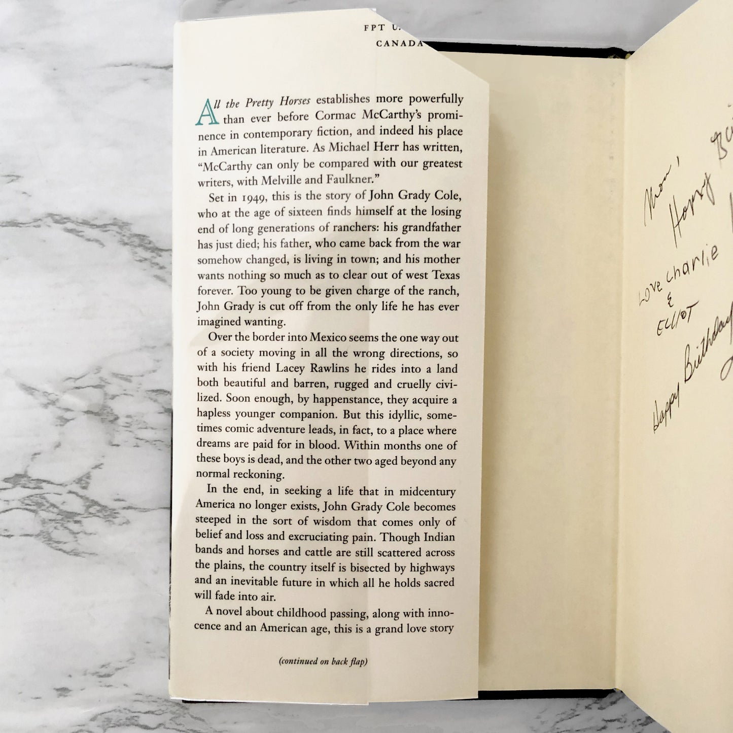 All the Pretty Horses by Cormac Mccarthy [FIRST EDITION • 5th PRINTING] 1992